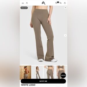 Oner Active Softmotion flare pants - moss brown